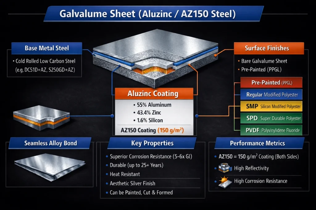 Galvalume sheets propertties galva roofers car porch